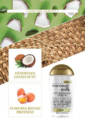 OGX Besleyici ve Kırılma Karşıtı Coconut Milk Serum 100 ml x2